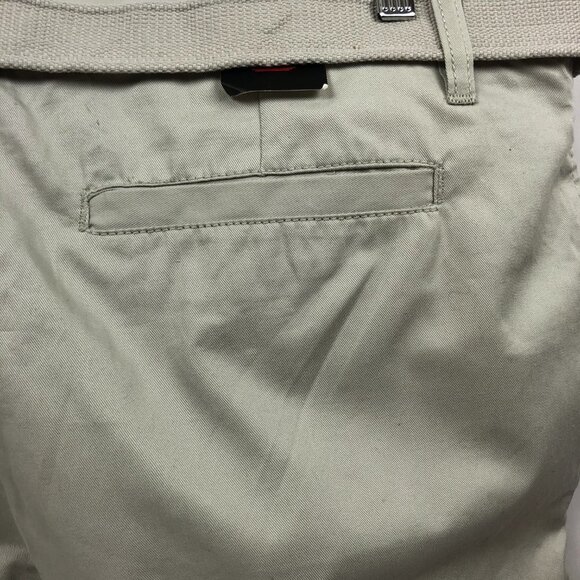 Qruel Men’s Khaki Shorts NWT | 40 | Belt| Cotton |Slanted Pockets| Summer Casual - Picture 6 of 8